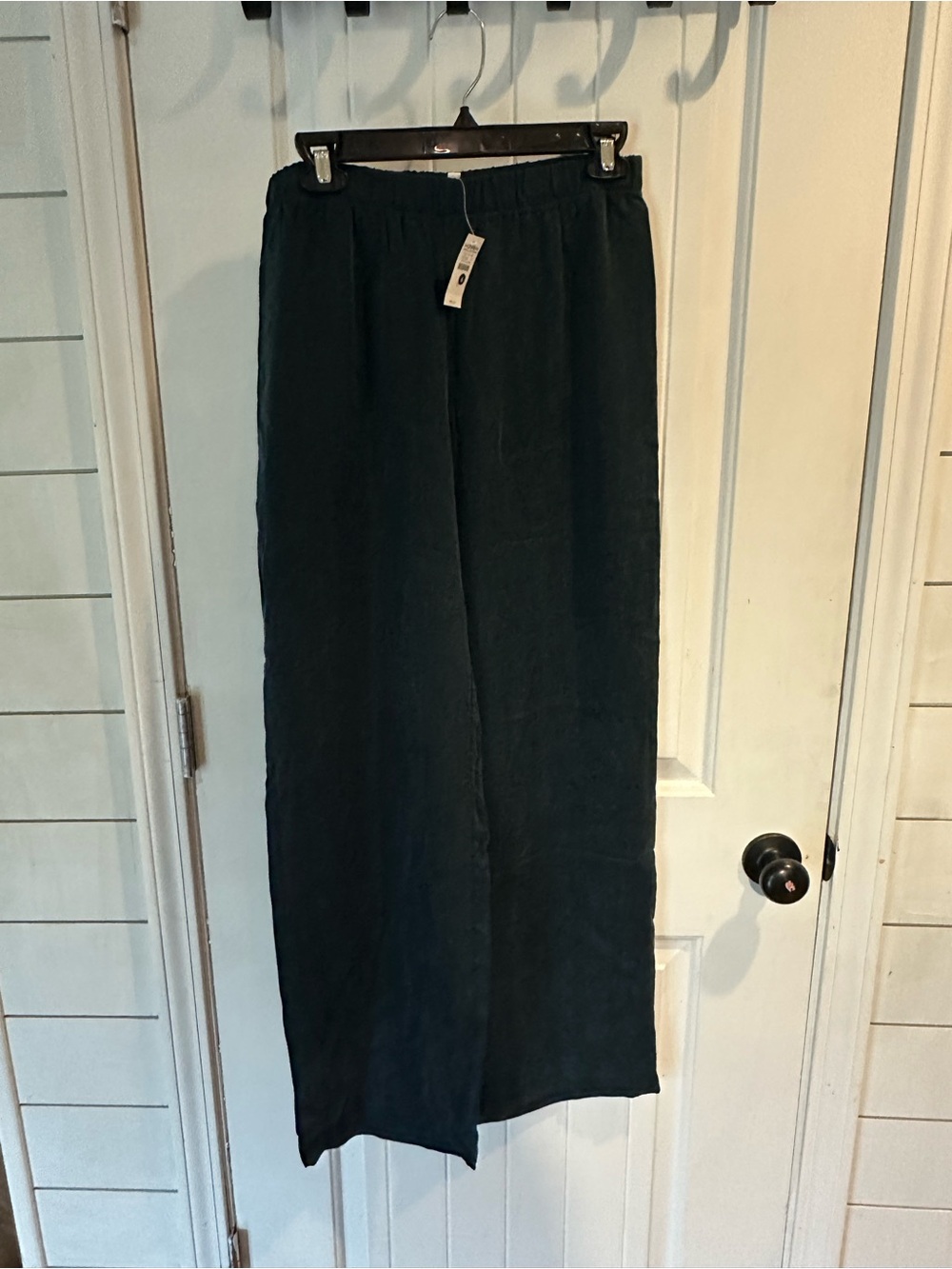 Haven well Within wide leg dark green pull on pants.